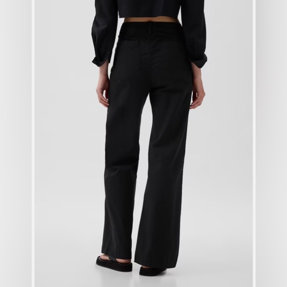 GAP High Rise Stride WIDE LEG Ankle Khakis - Picture 7 of 9